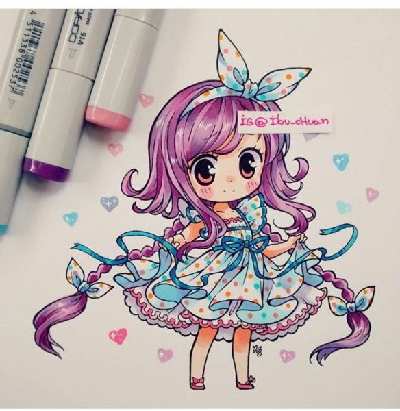 Арт Copic Чиби