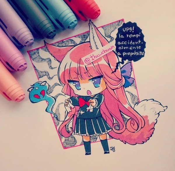 Чиби маркерами