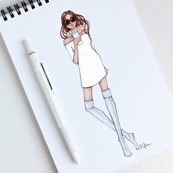 Фэшн скетч маркерами