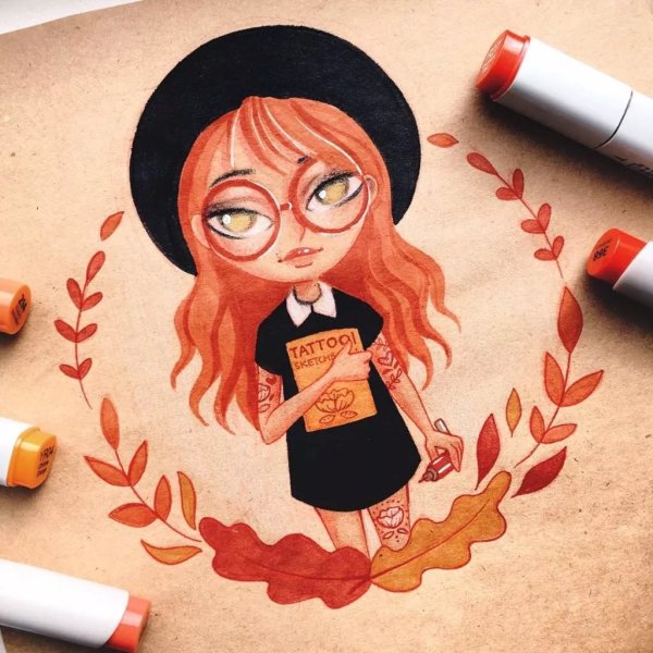 Рисунки маркерами