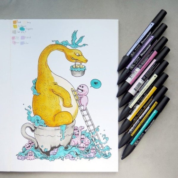 Копик маркерами Lighane Драконий глаз