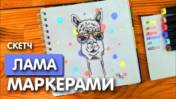Рисунки маркерами попугай