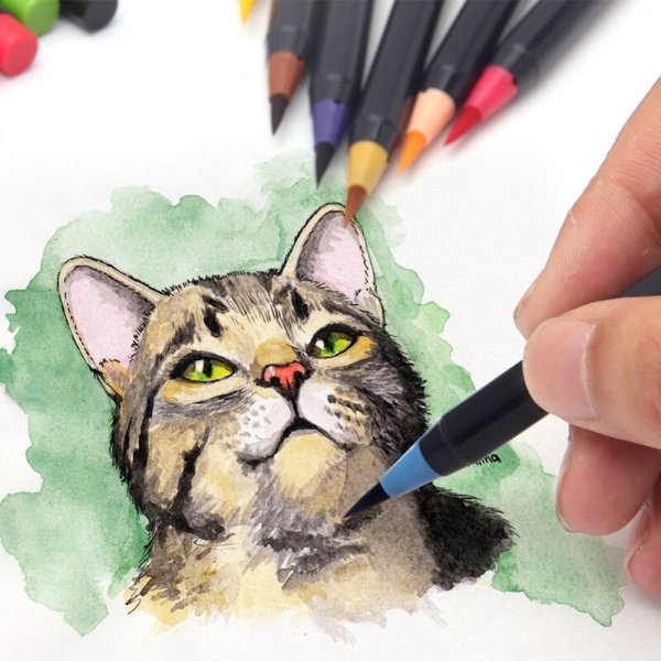 Акварельные маркеры Watercolor Brush Pen, 20