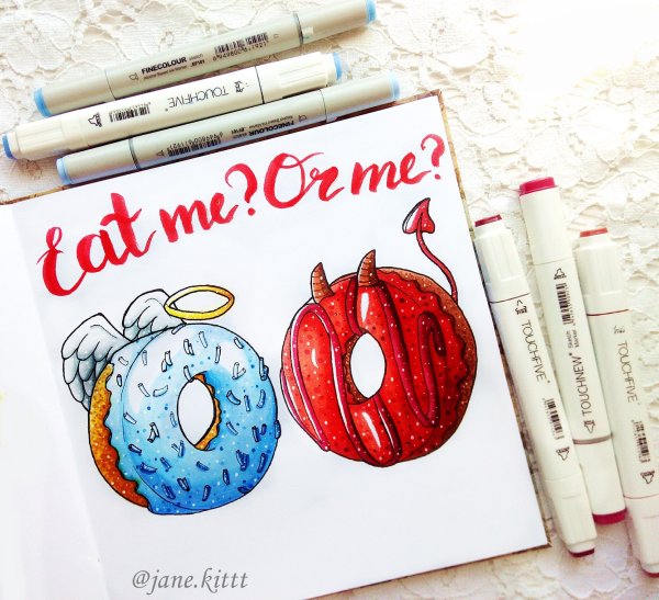 Скетчи маркерами для начинающих