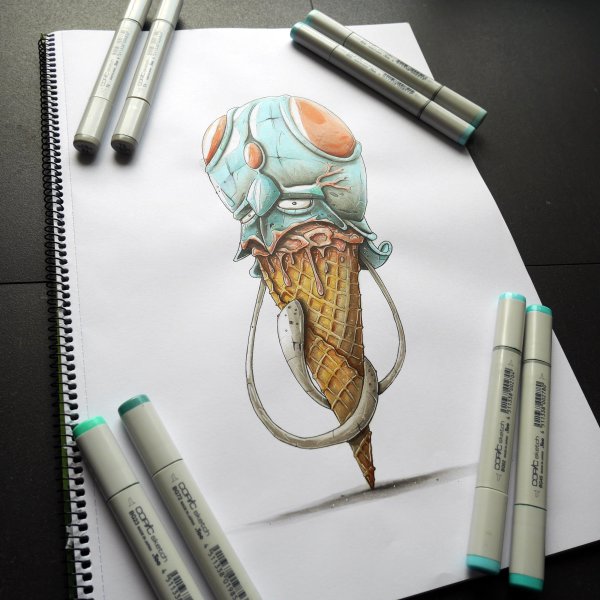 Рисунки маркерами