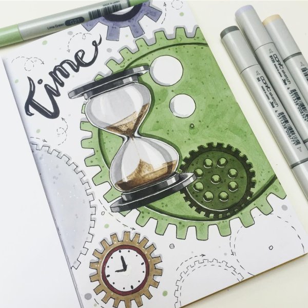 Открытки скетчинг маркерами