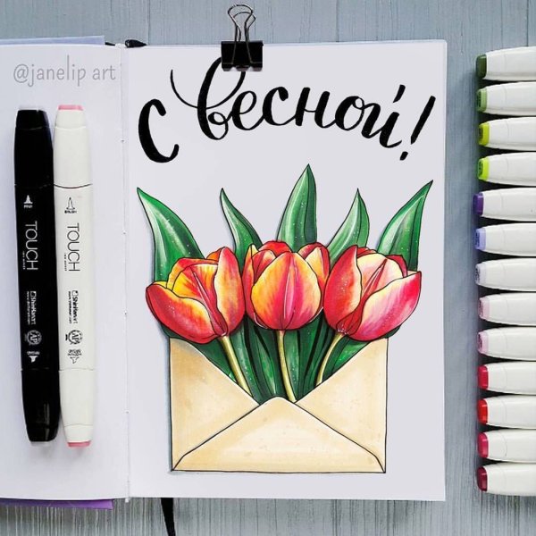 Новогодние скетчи маркерами