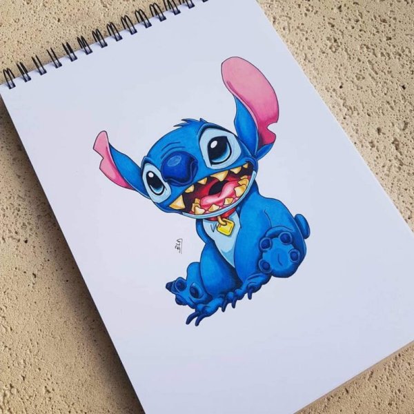 Lilo i Stich risunki для скетчбука