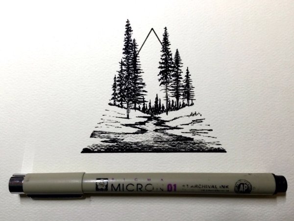 Лес маркерами