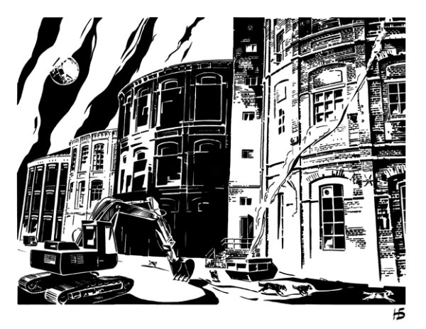 Графика маркером черным