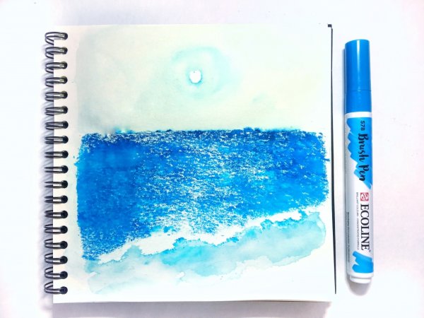 Идеи для рисования синим