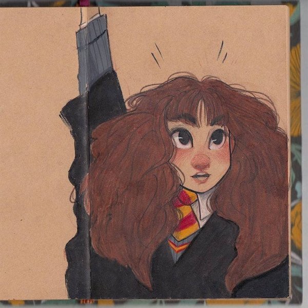 Скетчбук Гарри Поттер Гермиона