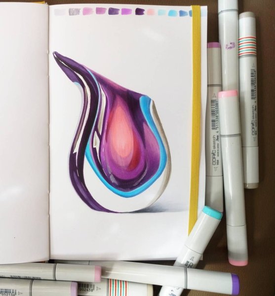 Неоновые рисунки маркерами