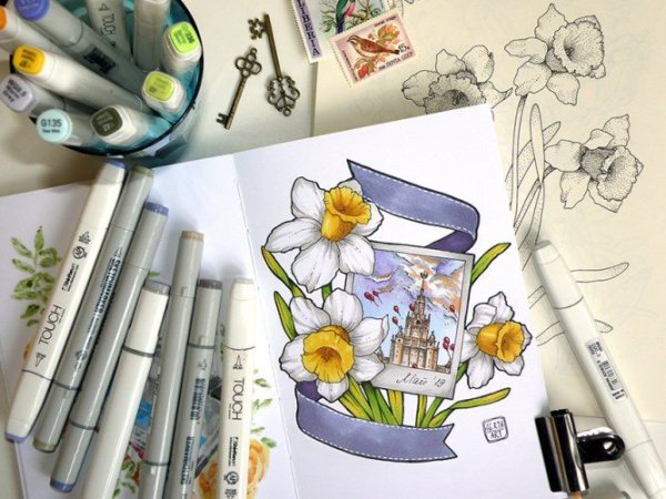 Рисунки маркерами Touch