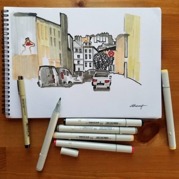 Скетчбук для рисования маркерами