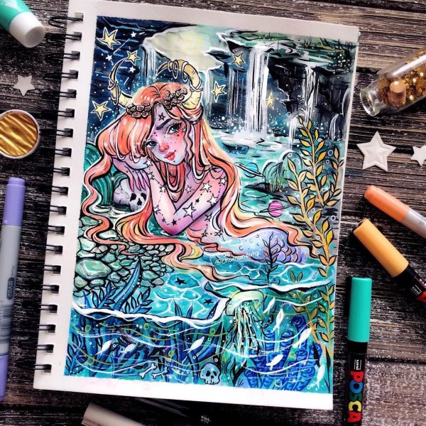 Рисунки маркерами