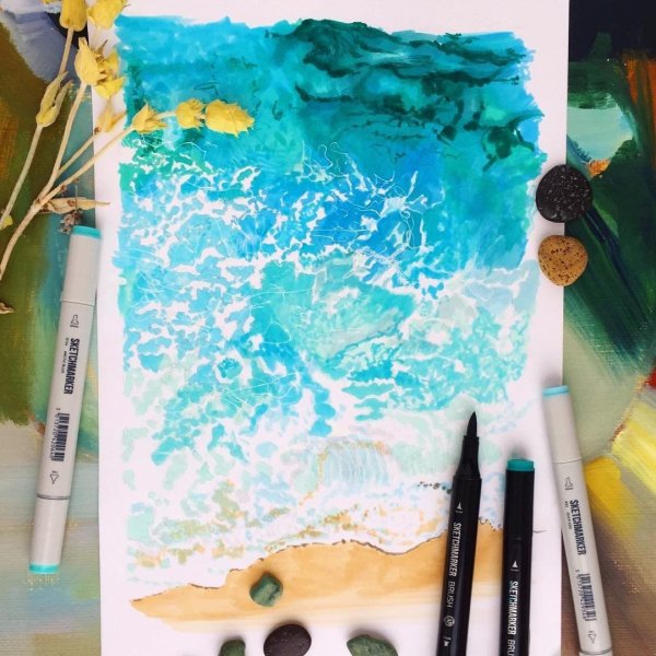 Водные маркеры для рисования