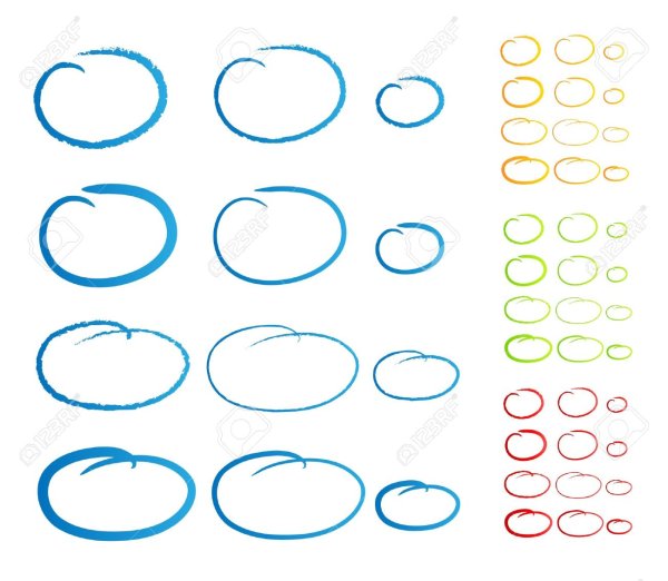 Круг нарисованный маркером