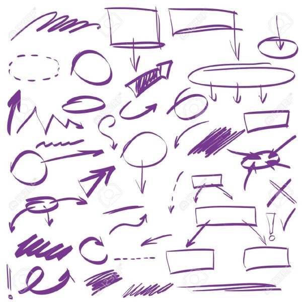 Линия от руки фломастером