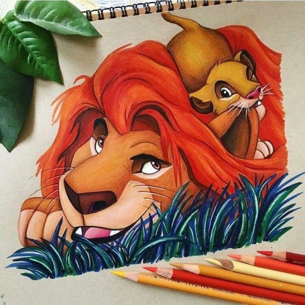 Скетчинг Король Лев