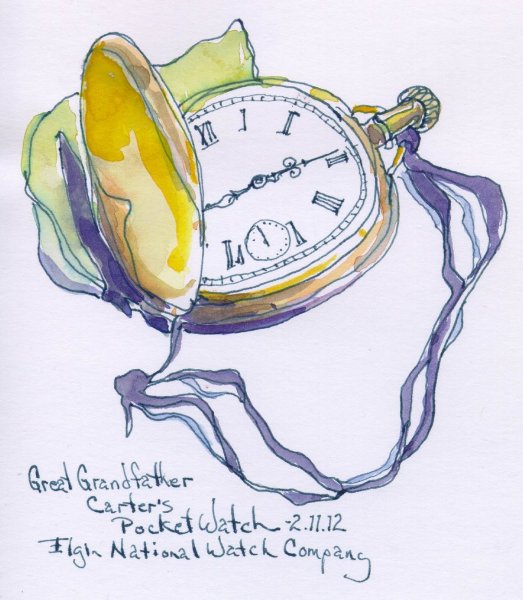 Часы Акварельная иллюстрация