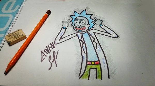 Рик и Морти маркерами