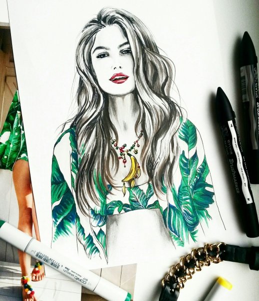 Портрет маркерами