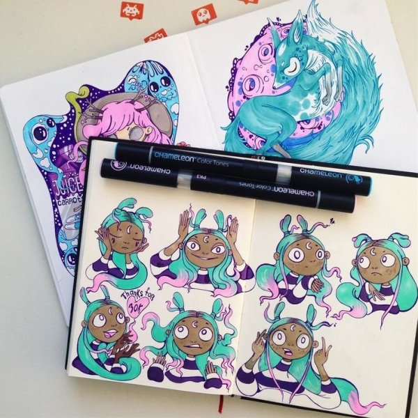 Стикеры маркерами