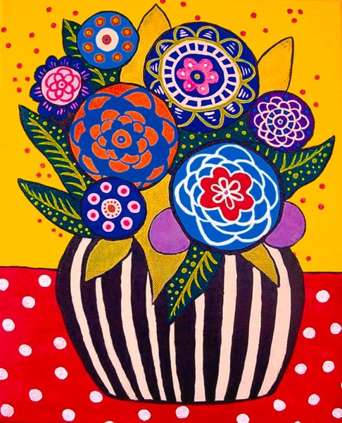 Декоративное рисование цветы