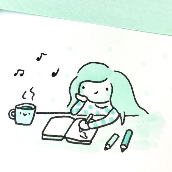 Милые рисунки легкие маркерами приведение