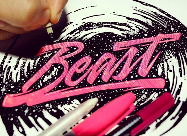 Надписи маркером