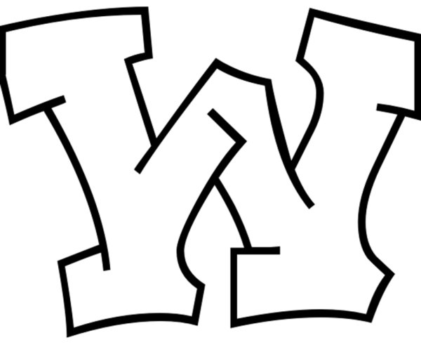 Буква w граффити