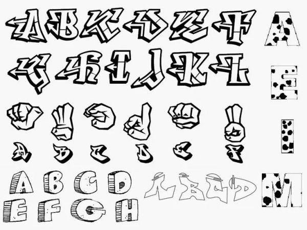 Буквы в стиле граффити русские