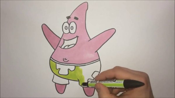 Патрик рисунок маркерами