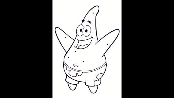 Патрик рисунок для срисовки