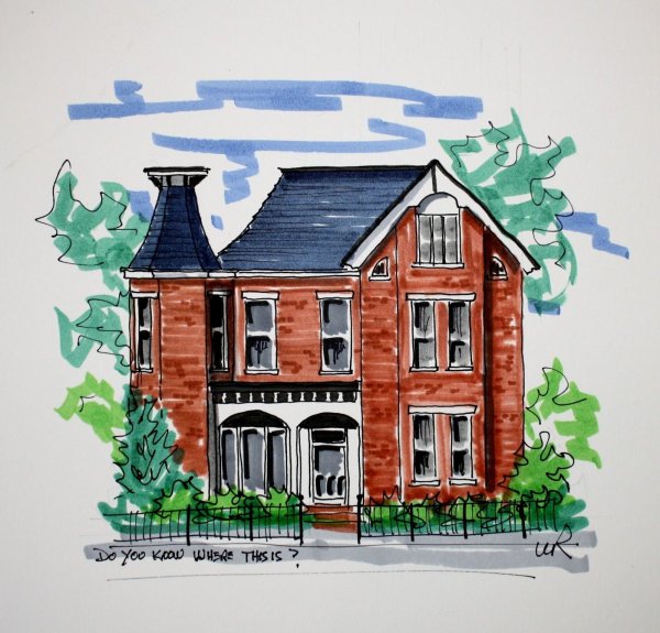 Домик маркерами