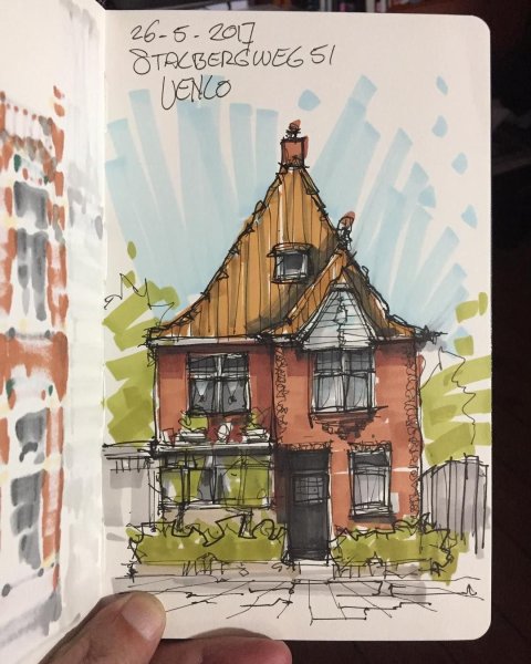 Домик маркерами