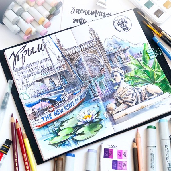 Рисунки для скетчбука фломастерами