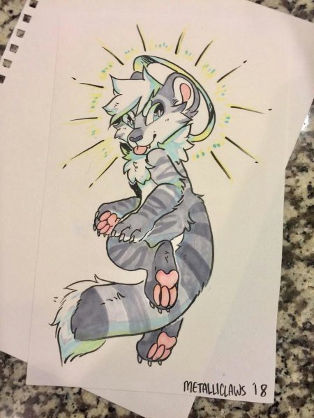 Стиль рисования фурри на бумаге