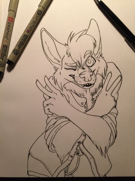 Фурри арт на бумаге