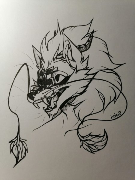 Стиль рисования фурри на бумаге