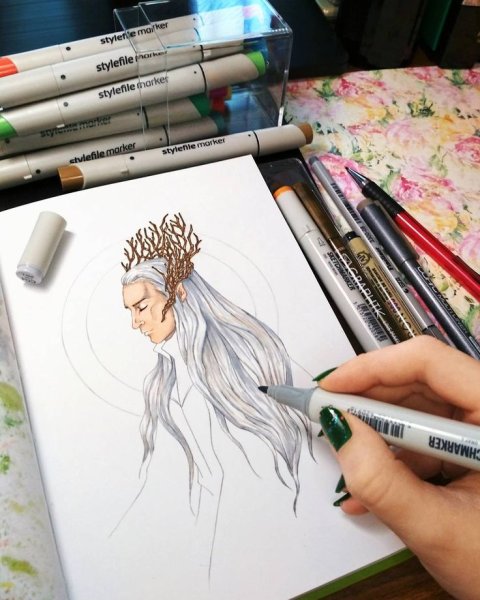 Эльф маркерами