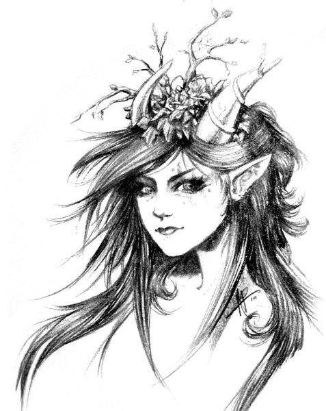 Эльфы иллюстрации графические