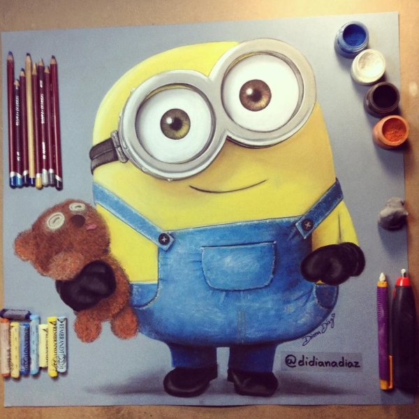 Миньоны гуашью