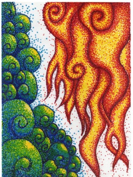 Пуантилизм фломастерами