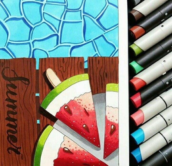 Идеи для рисунков маркерами