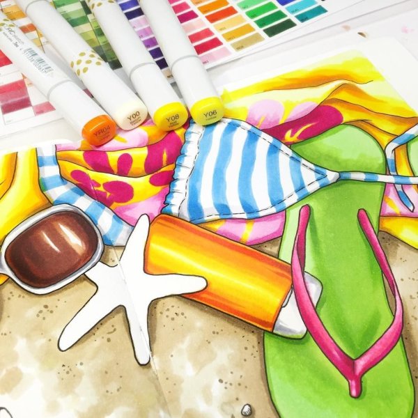 Яркое лето рисунок