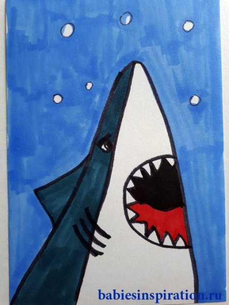 Рисунки для скетчбука акула