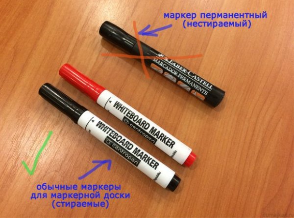 Перманентный маркер стирается с доски