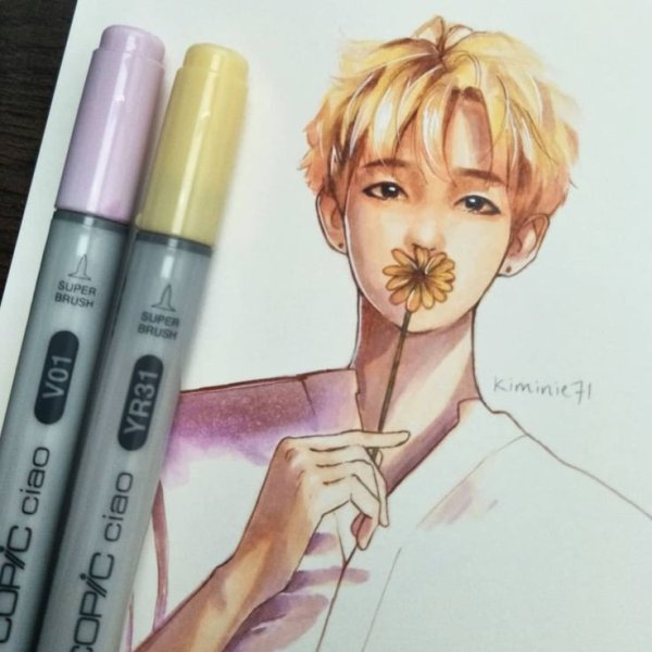 Скетчи БТС маркерами